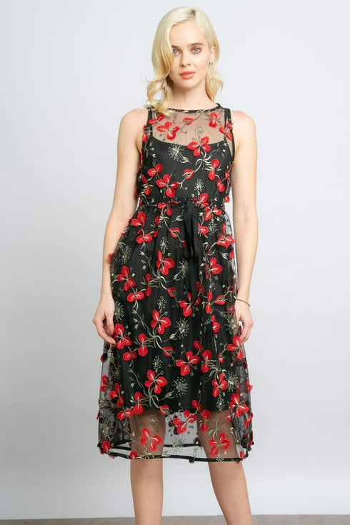 Sage Dress - Cardinal